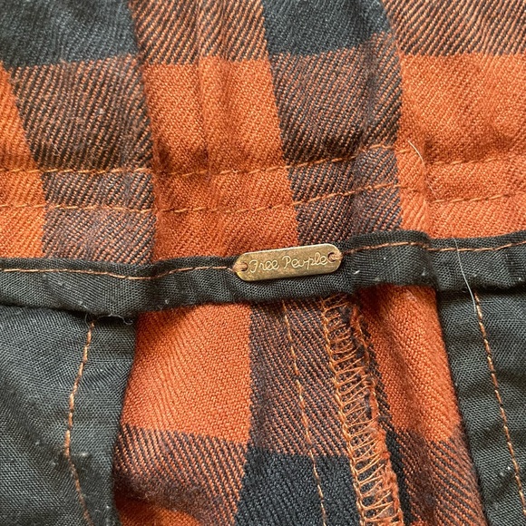 Free People high waisted paper bag Plaid Pants - Picture 4 of 5